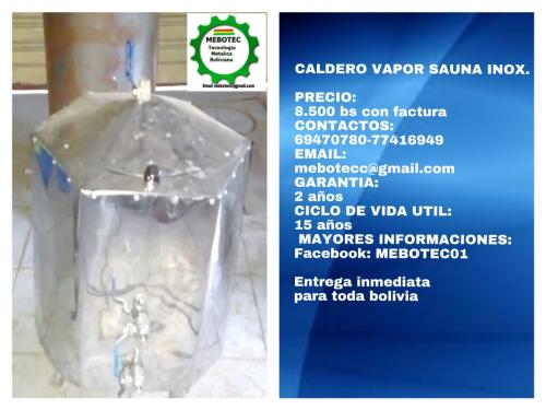 MEBOTEC BOLIVIA CALDERO VAPOR SAUNA INOX POT - Imagen 1