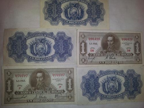 Vendo Billetes antiguos de Bolivia De corte  - Imagen 2