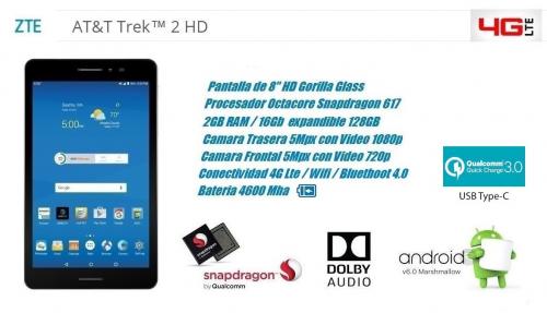 Tablet ZTE Trek 2 HD Americana Potente Idea - Imagen 1