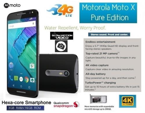 Motorola X Pure Edition Americano 4G LTE un  - Imagen 1