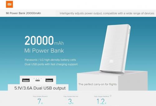 Power Bank Xiaomi de 20000Mha No te deja sin - Imagen 1