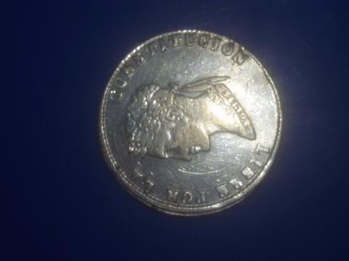 Vendo moneda de plata de bolivia 4s;1834 escu - Imagen 1