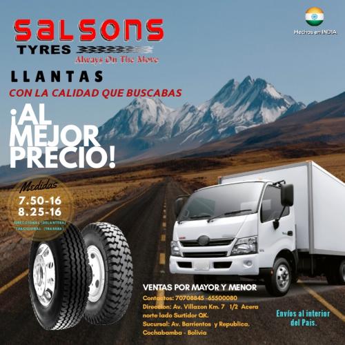 SALSONS Tyres Pone a su disposición llantas  - Imagen 1