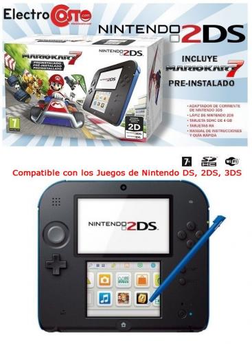 Nintendo 2DS Mario Kart7 Edicion Viene con e - Imagen 1