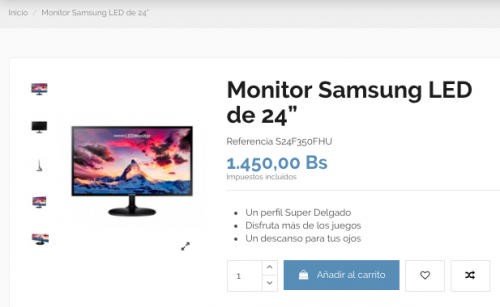Monitor Samsung LED de 24 Envíos gratuitos - Imagen 1