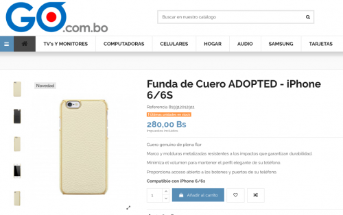 Funda de Cuero para iPhone 6/6S Mejora el asp - Imagen 1