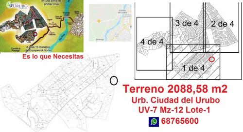 Fabuloso terreno en Ciudad del Urubo 2088 m2 - Imagen 1