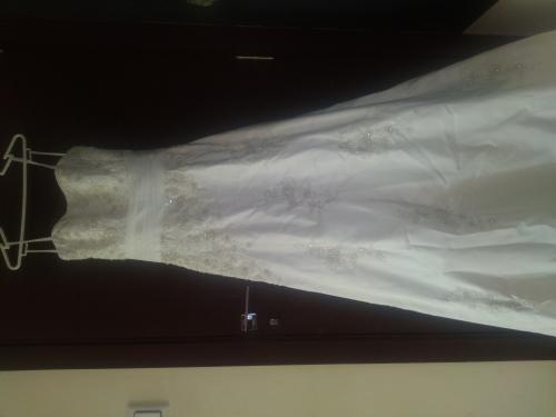 Vendo hermoso vestido de novia talla 10 de la - Imagen 3