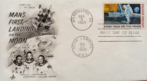 Dos estampillas conmemorativas del Apolo 11  - Imagen 3